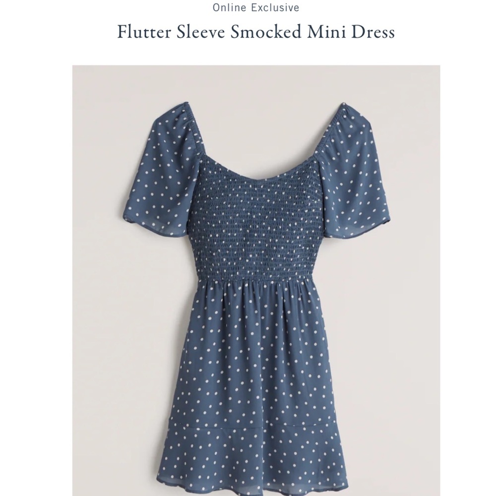 Abercrombie Flutter Sleeve Smocked Mini Dress